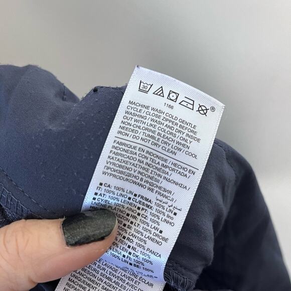 ATHLETA blue texture Cabo linen jogger casual tapered pull on pants size small - Picture 7 of 7